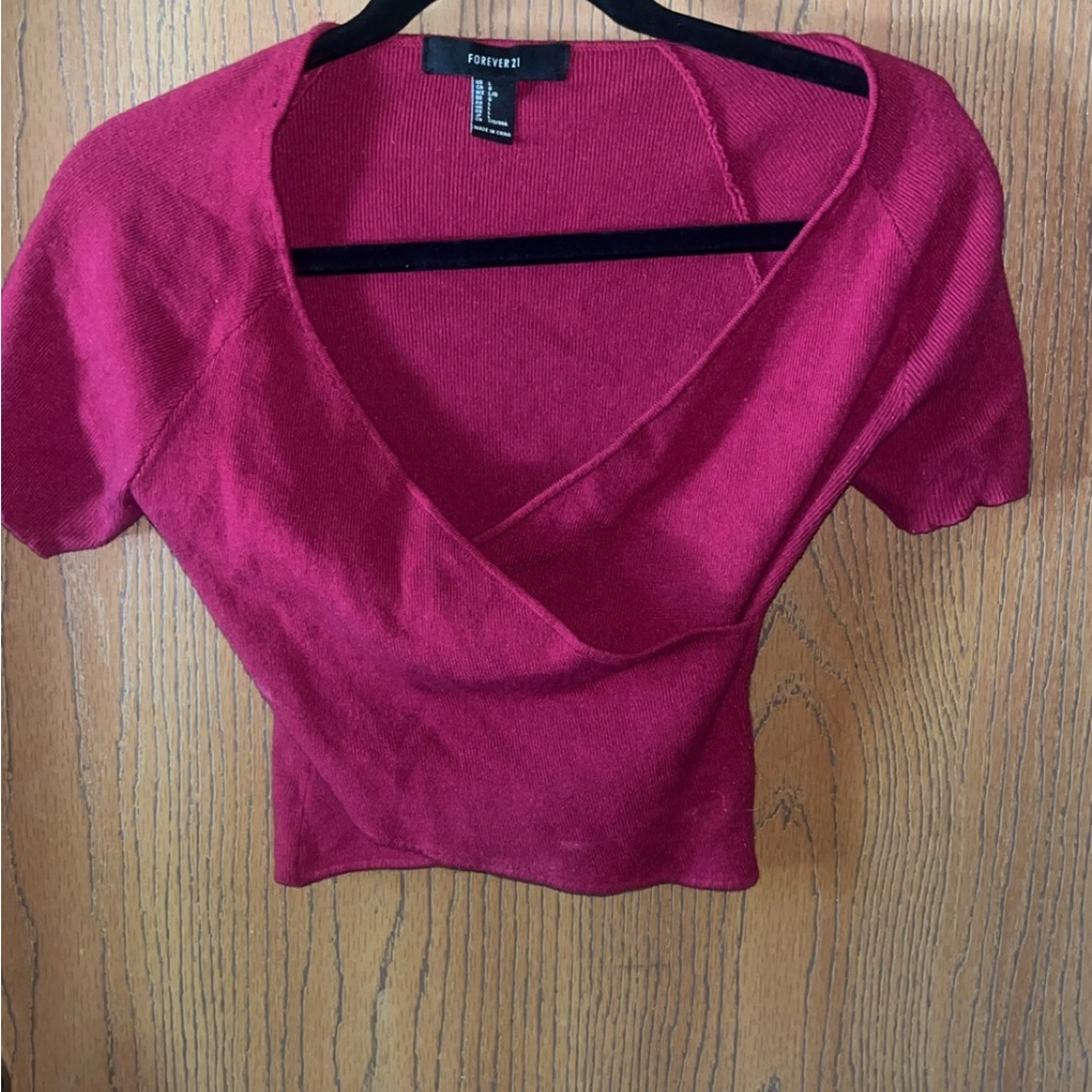 Forever 21 Burgundy Knit Sweater